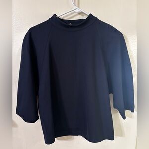 Club Monaco Midnight Blue Snap-Button Top